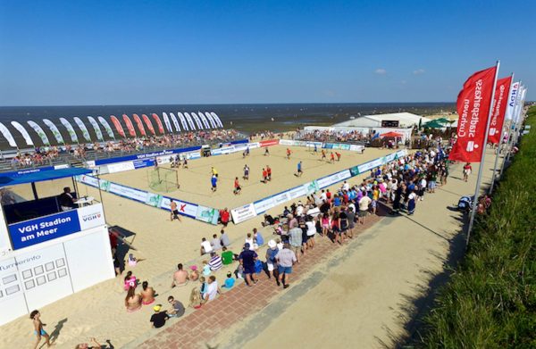Beachsoccer Cup Cuxhaven, games in the stadium by the sea