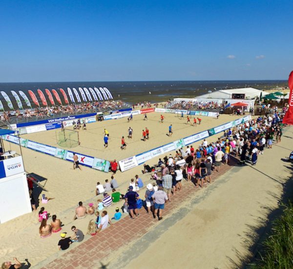 Beachsoccer Cup Cuxhaven, games in the stadium by the sea