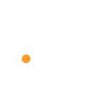 Mädchen und Jungsfußball Icon in Weiß Orange