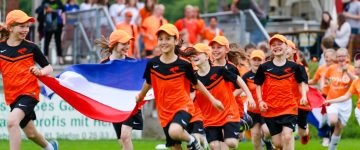 International football tournaments for junior women, running in at the opening ceremony